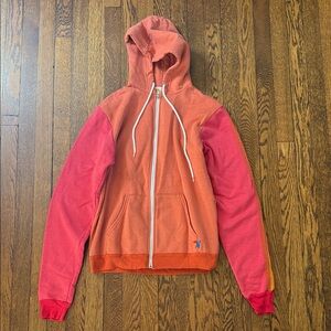 Aviator Nation Vintage Zip-up Hoodie, NWT, Medium, Orange and Red